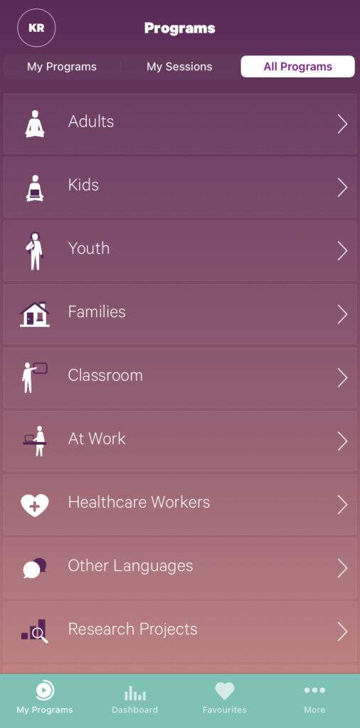 免费正念应用程序 - Smiling Mind应用截图