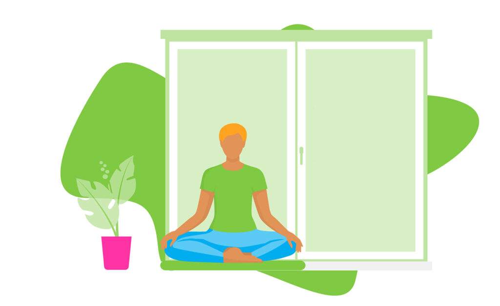 正念慈心冥想与Sharon Salzberg - 插图显示一个人坐着冥想