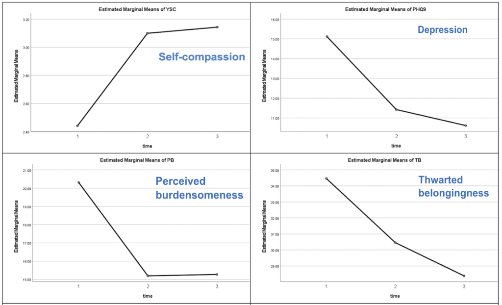 图1：时间1是项目前，时间2是项目结束后，时间3是三个月后。