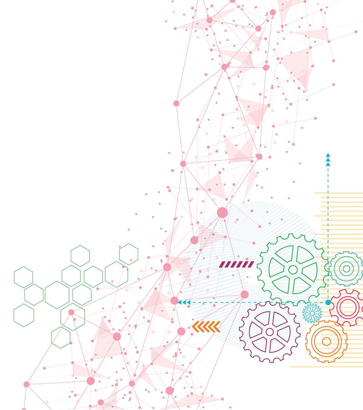 齿轮和数据点的插图