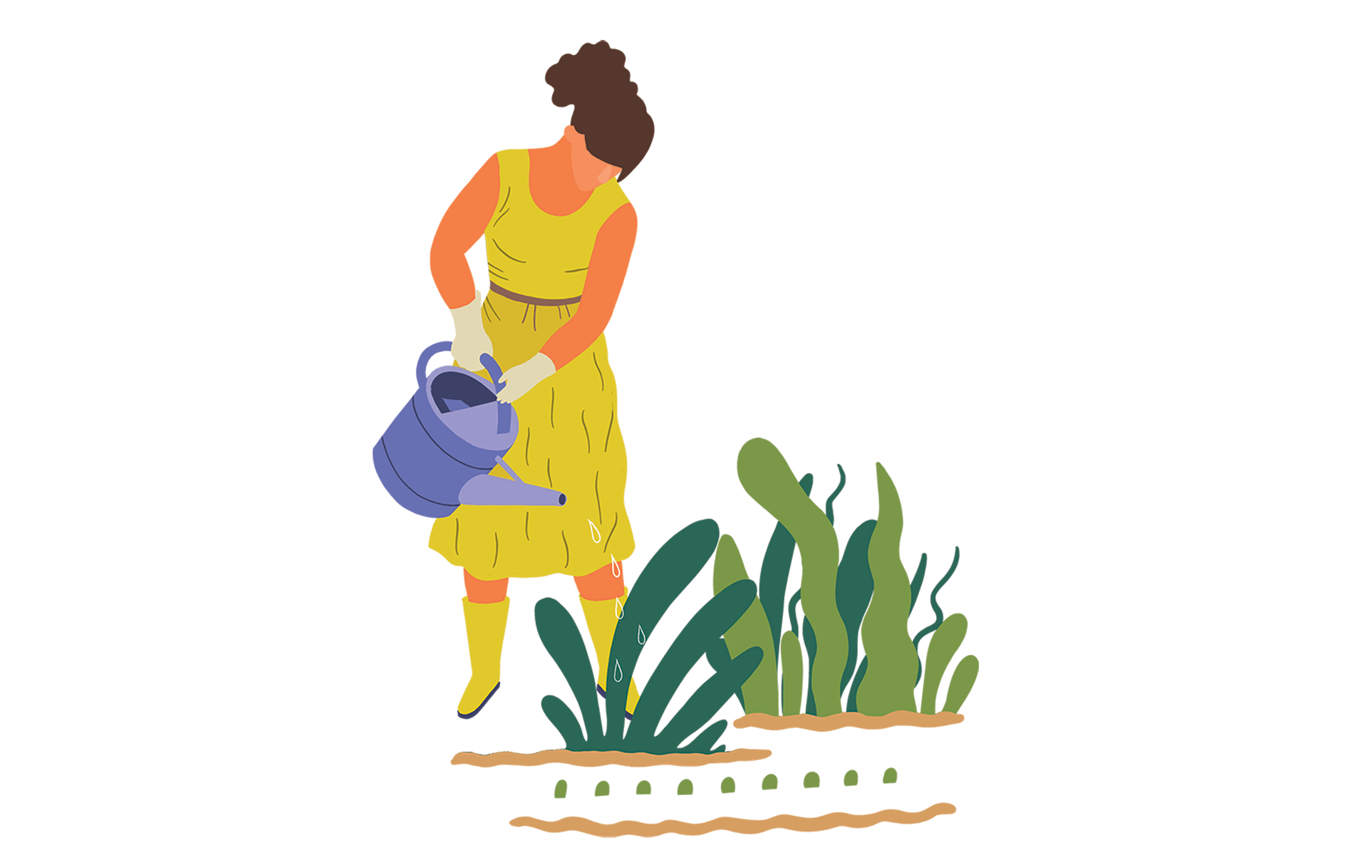 woman gardening