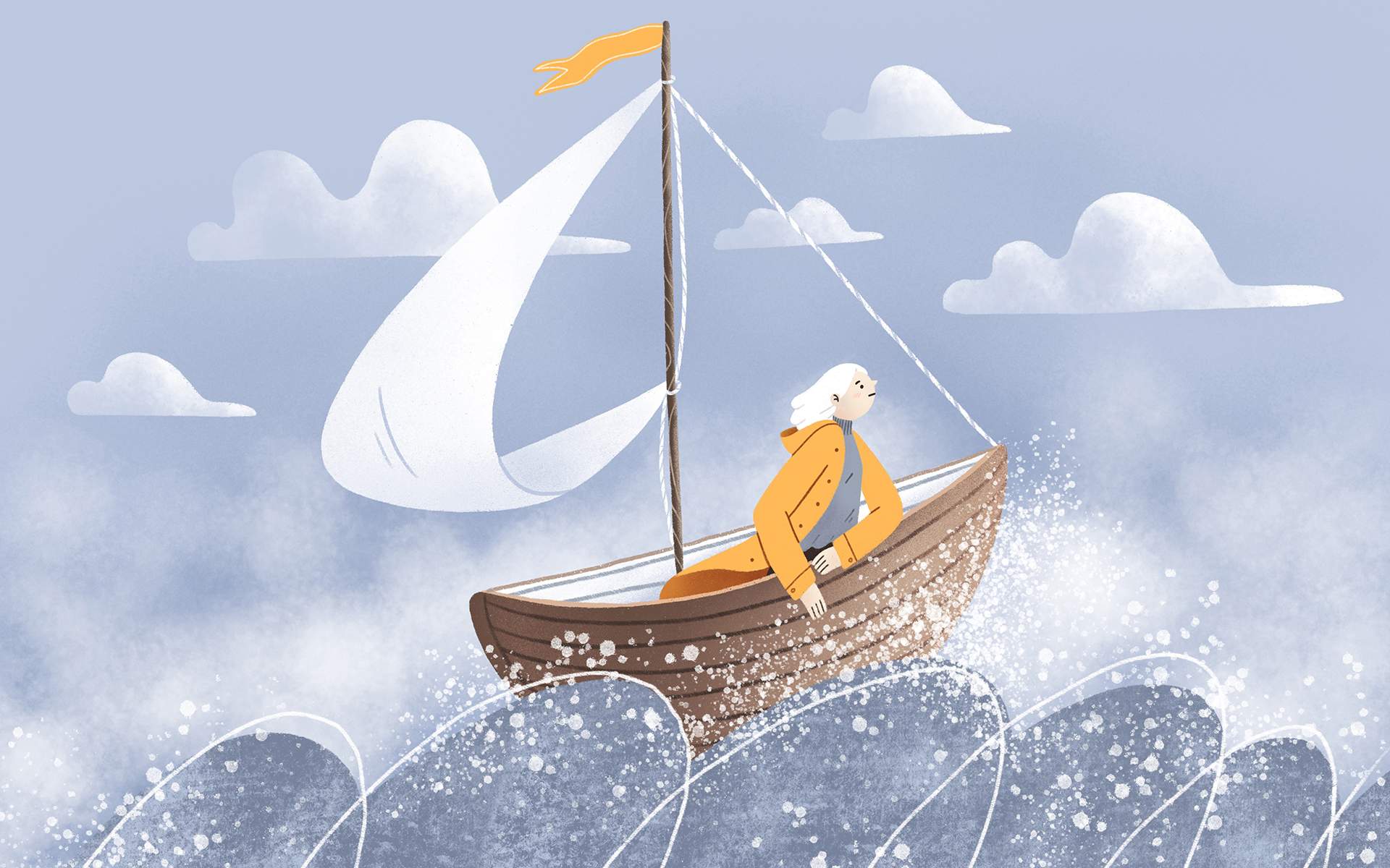 如何应对情绪波动 - 风暴中的船