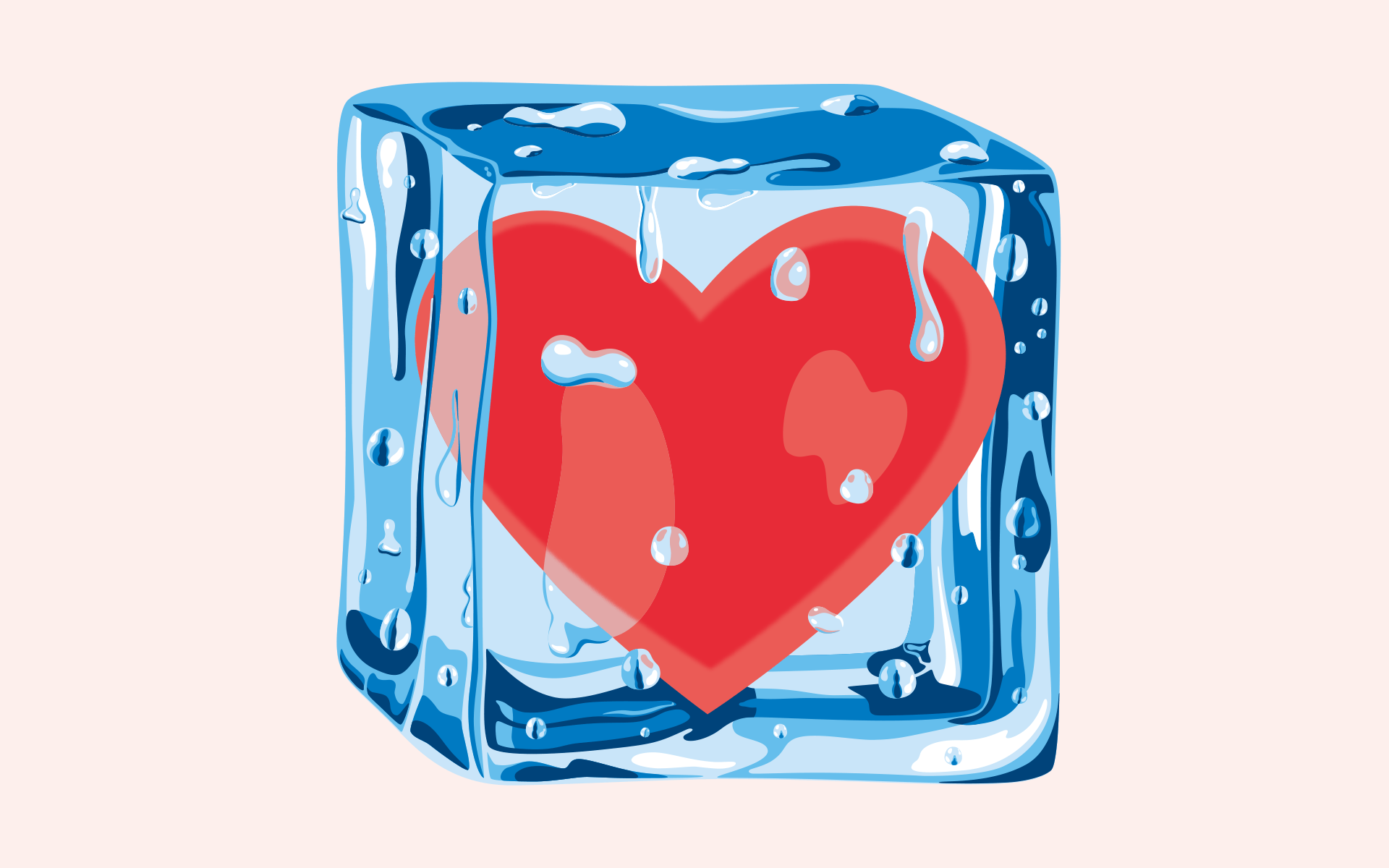 冰块。感到孤独