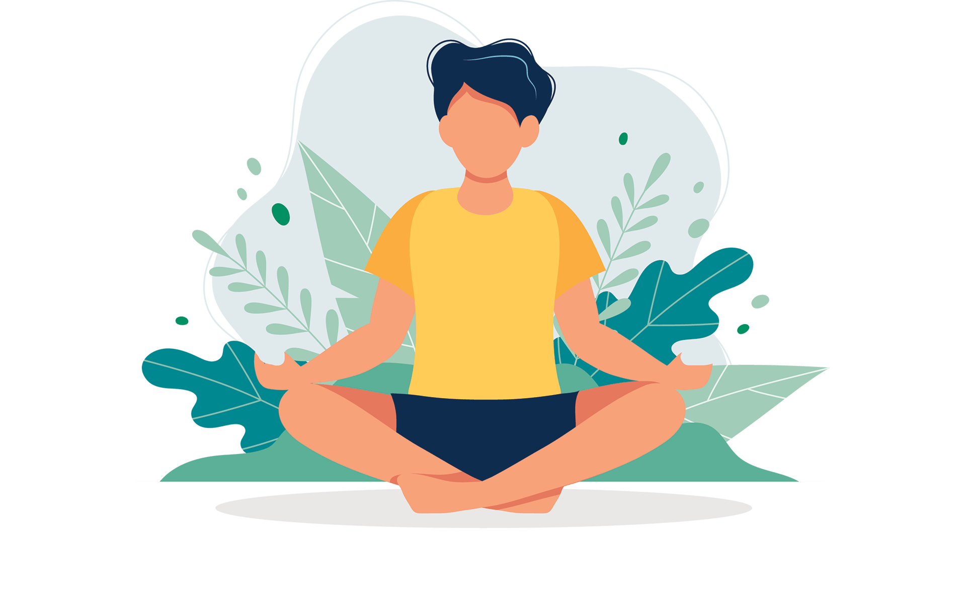 正在冥想的男人