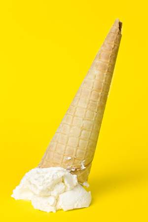 ice cream cone on ground