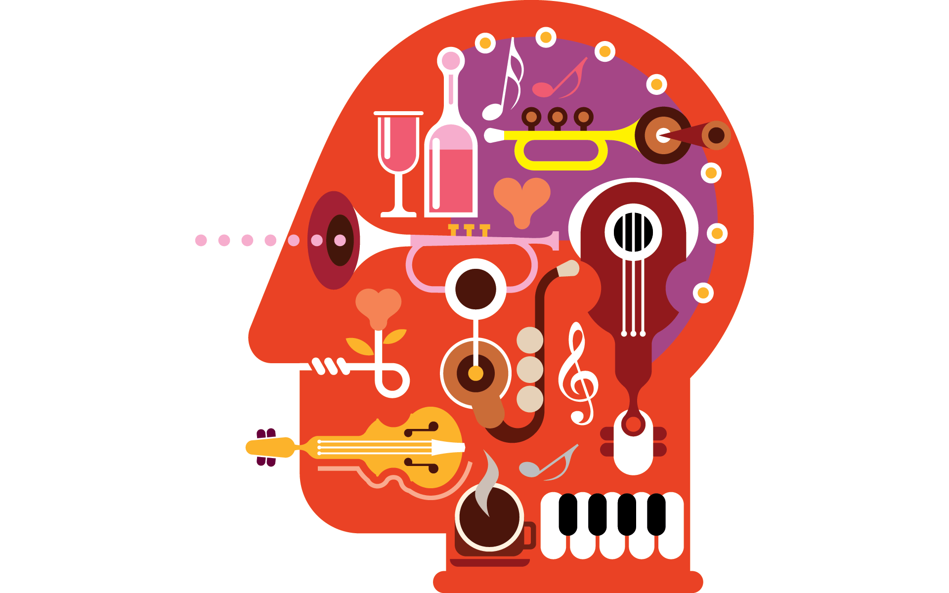 充满音乐的大脑。共情改变