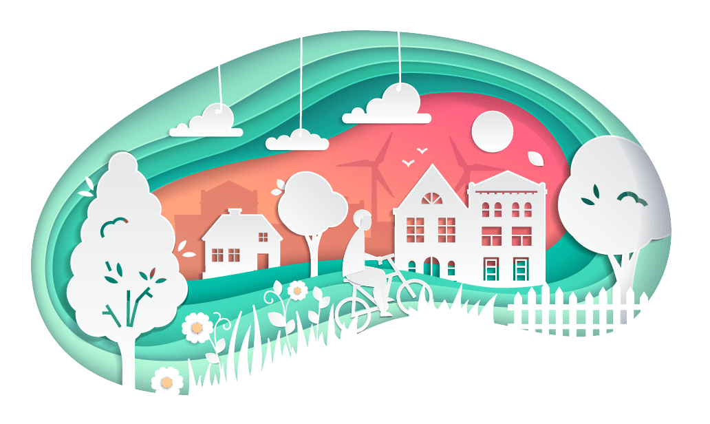 正念对孩子的帮助 - 插图显示一个孩子骑自行车