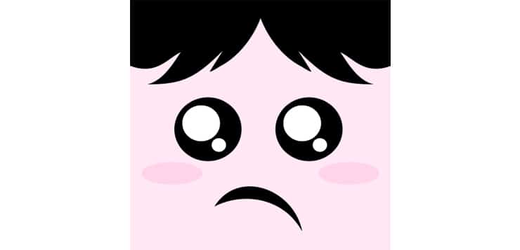 illustration face of doubt