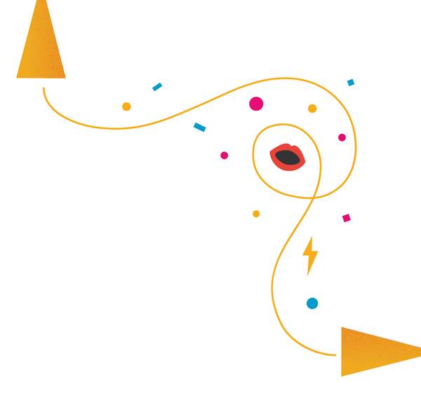 插图：扩音器和嘴